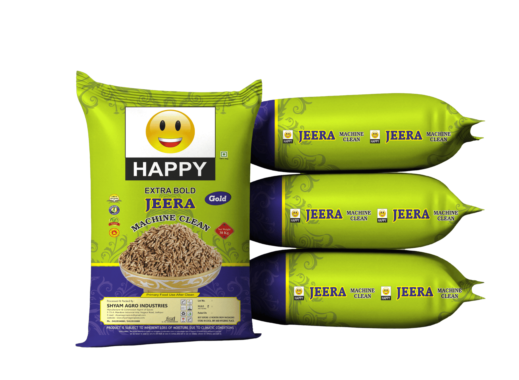 Happy Jeera Gold Quality 30 KG Cumin Seeds Bag