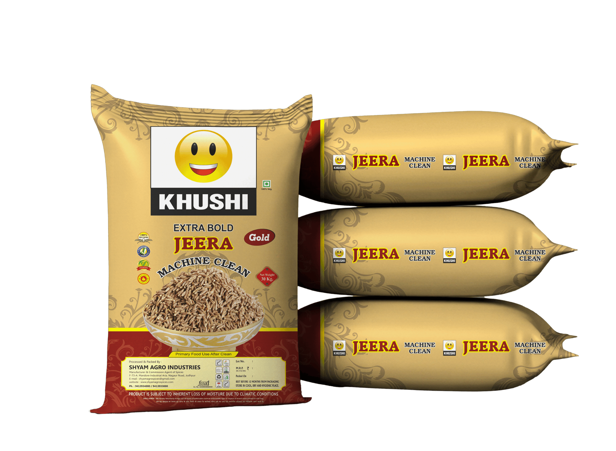 Khushi Jeera Gold Quality Cumin Seeds Bag